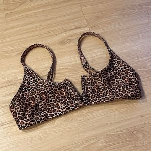 One One Swimwear Jenna Top Leopard Print